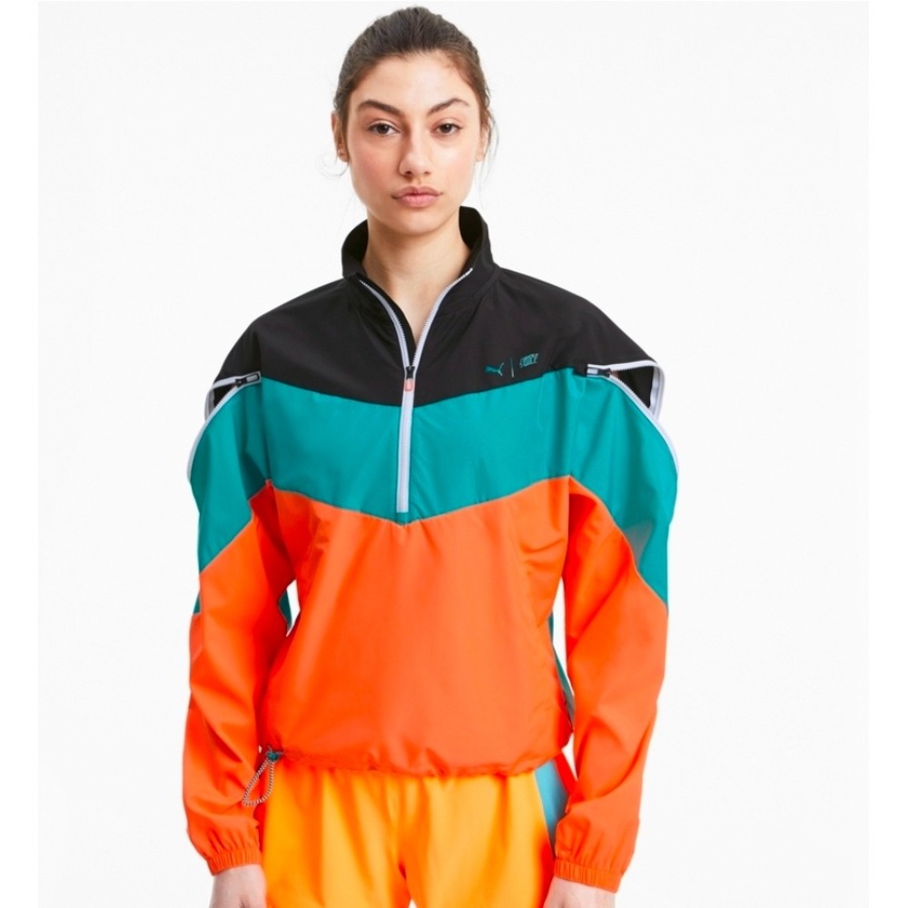 Puma x First Mile Unisec Half Zip Colorblock Windbreaker Retro Atheleisure y2k